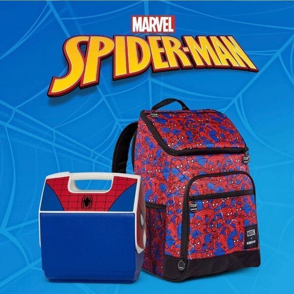 Spider-Man Marvel x Igloo Backpack 28 Cans Capacity Insulated Daypack New - Picture 1 of 14